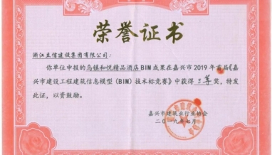 企業(yè)榮譽(yù)｜立信建設(shè)集團(tuán)榮獲《嘉興市建設(shè)工程建筑信息模型（BIM）技術(shù)標(biāo)競賽》三等獎